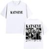 Camisetas Gráficas Katseye Oversized Y2k Streetwear Hip Hop Moda Masculina Camiseta Popular 100% Algodão Camisetas Oversized Streetwear