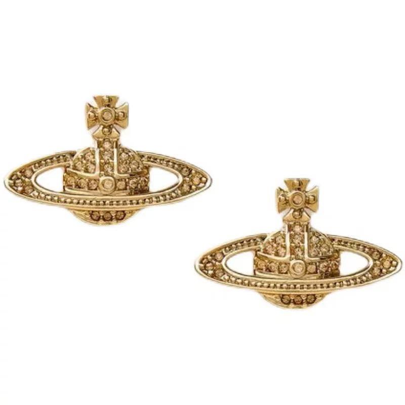 Empress Dowager Full Diamond Stud Earrings - Trendy Minimalist Design