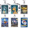 Pokemon Keychain Van Gogh Oil Painting Series Eevee Charizard Mew Mewtwo Acrylic Small Cards Anime Game Pendant Game Prop Toys
