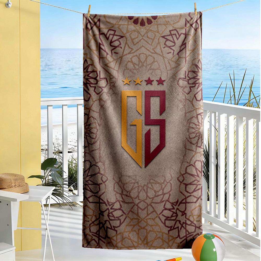 Galatasaray Beach Towel Quick-Dry Soft Microfiber Comfortable Lightweight Suitable for Sports, Travel, Swimming, Yoga, Bathroom, Beach, And Pool