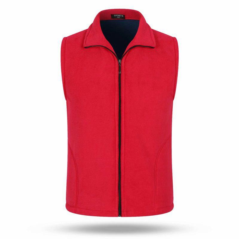 

Men s Fleece-Lined Vest for Fall/Winter Volunteer Work Insulated Simple Vest M рожевий