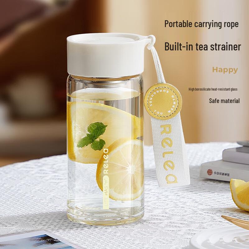 RELEA Lightweight Portable Glass Cup