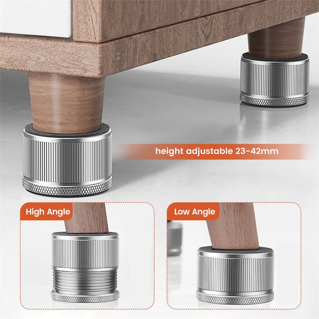 BHBL 2Pcs Adjustable Bed Risers Heavy Duty Protectors Furniture Anti-Vibration Legs Multi-Function Furniture Legs Fittings -B
