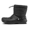 Crocs Classici Stivaletti Corti Unisex con Fodera Neo Puff Punta Rotonda Tacco Decorato Nero 206630-060