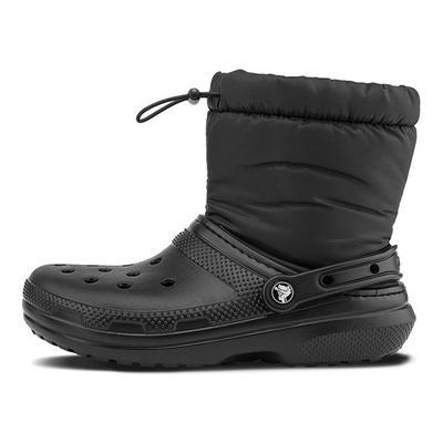 Classic Lined Neo Puff Round Toe Decorated Heel Short Boots Unisex Boots Black 206630-060