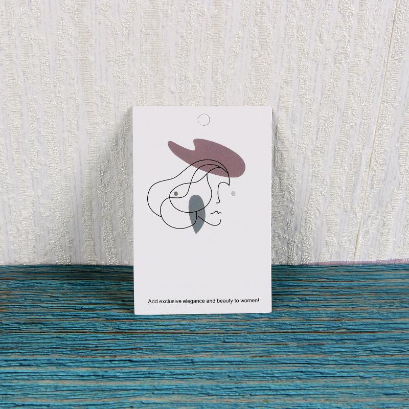 100PCS Paperboard Necklace Paper Card Beauty Jewelry Cardboard Earring Display Card  Jewelry Packing
