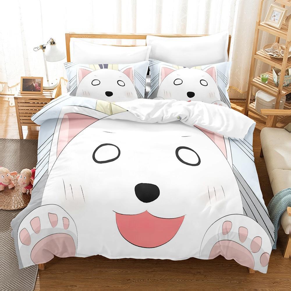 New Aho Girl Bedding Set Single Twin Full Queen King Size Bed Set Adult Kid Bedroom Duvet cover Sets Cool Anime Bed Sheet Set