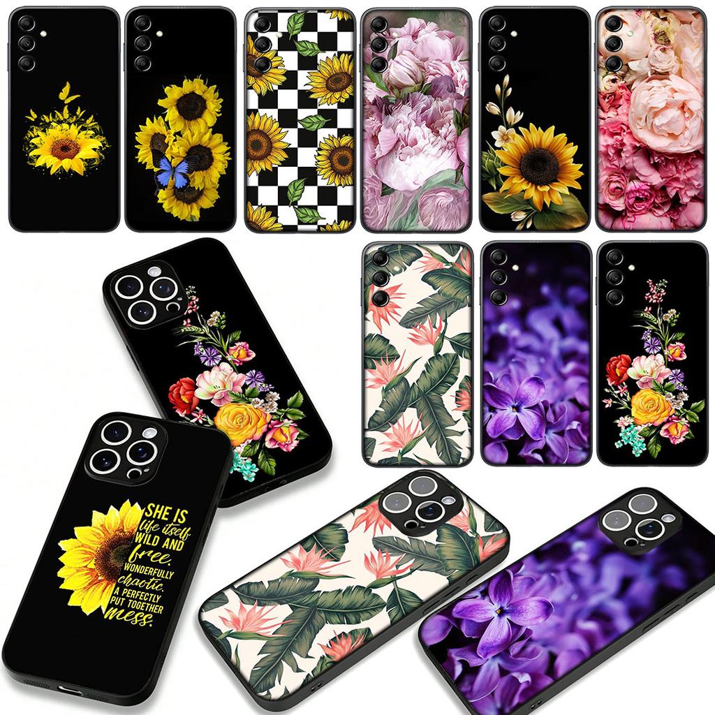 Phone Cover for Xiaomi Redmi 15C 15 A4 A5 9A 9T 10A 10C 9C NFC Note 11 9 10 Pro 8TCase Sunflower Lotus Flower Peony Rose Casing