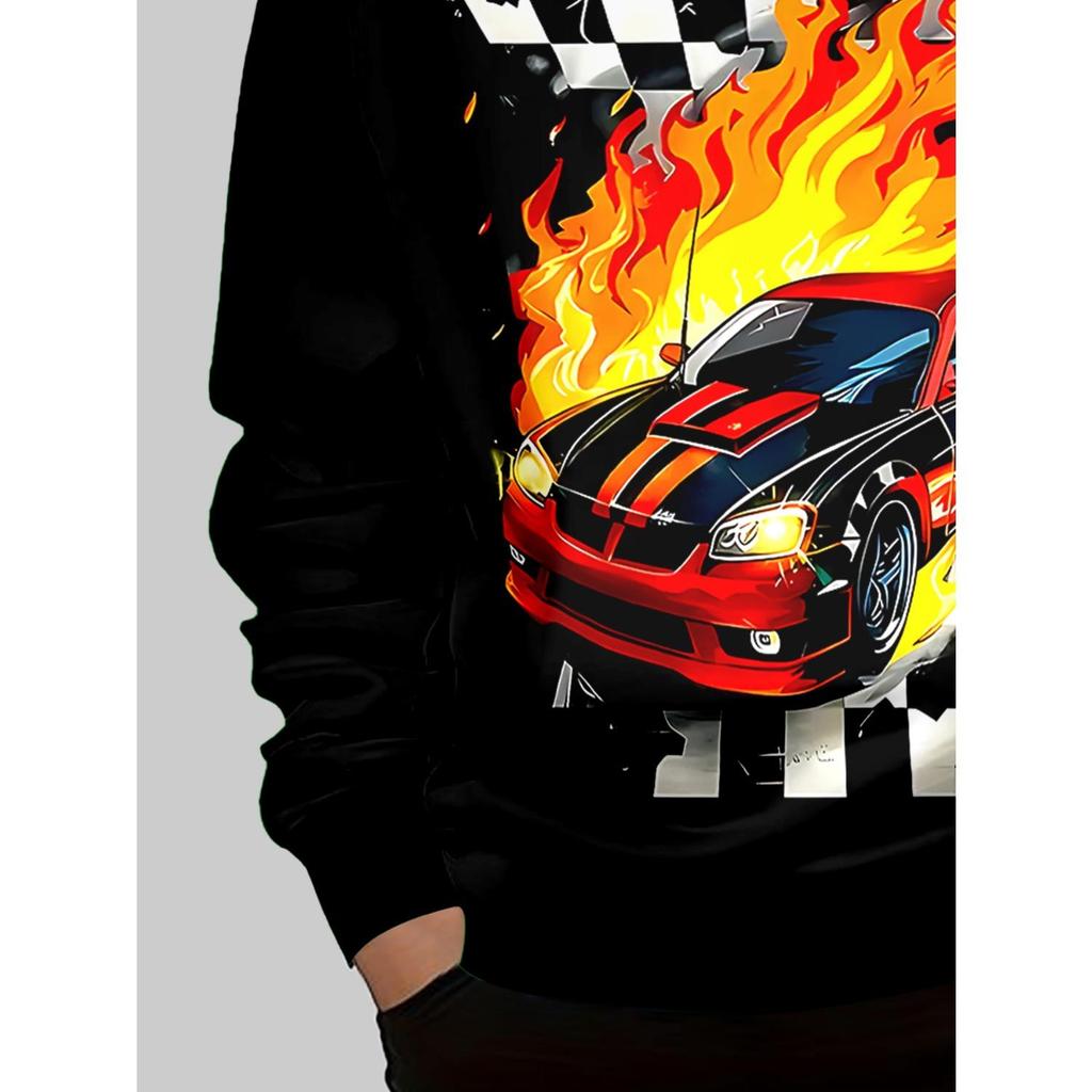 Children's Clothing, Boys' Hoodies, Long Sleeved Fashionable Printed Spring and Autumn Pullovers