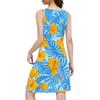 Women's Bohemian Leisure Temperament Seaside V-Neck Slit Print Dress