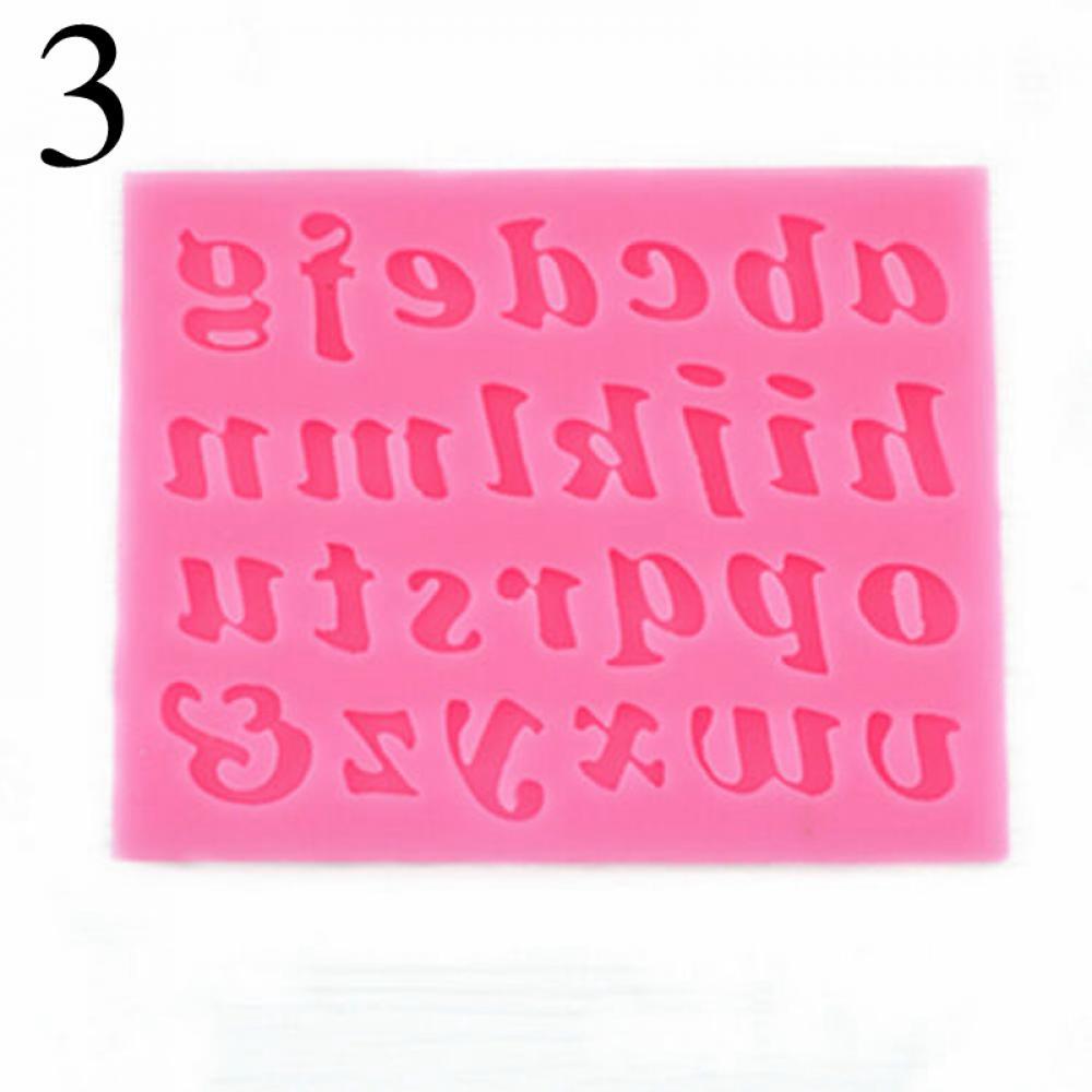 Kitchen Fondant Baking Silicone Chocolate Sugar Letters Numbers Mould Cake Decorating