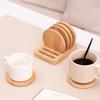 Ensemble de sous-verres en bambou Créatif Simple Antidérapant Résistant à la Chaleur Ronds pour Table à Manger Cuisine Bar Décoration de Maison Cadeau