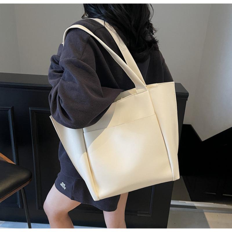Simple tote bag women's autumn and winter new casual large-capacity handbag fashionable commuter shoulder bag