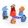 Exclusive Vinyl Water Play Set for Bathing: Shark, Octopus, and Turtle