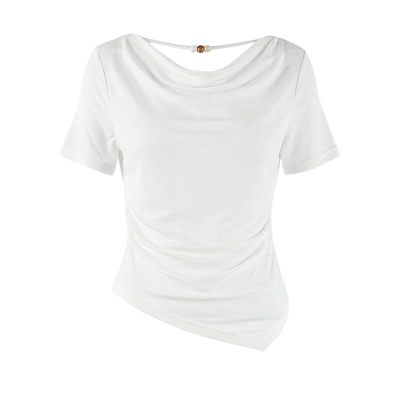 Women s Drape Neck Slim Fit T-Shirt XL