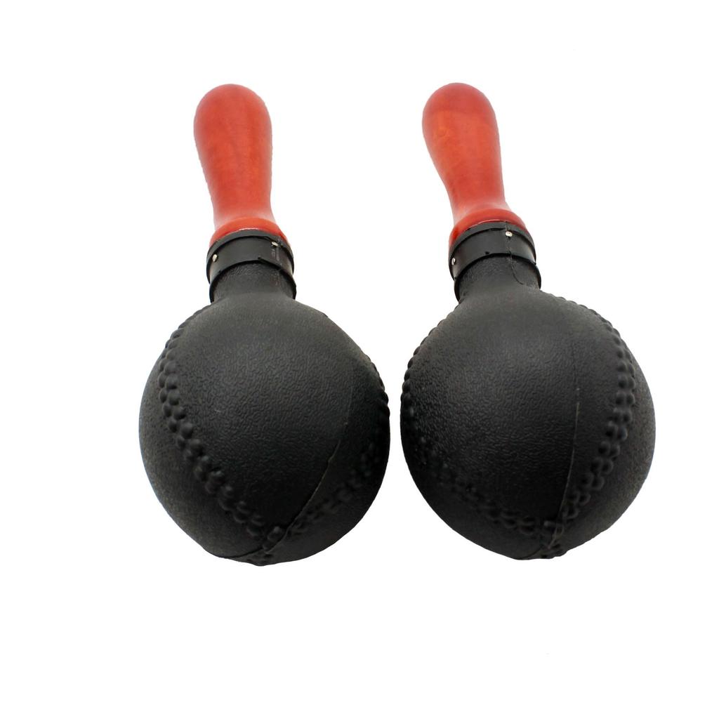 Orff Maraca 2-Piece Set: ABS Plastic Shaker with Wooden Handle, Children's Musical Instrument Toy.