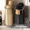 Stainless Steel Disposable Cup Holder Desktop No Punching Required Paper Cup Storage Rack Kitchen Living Room Office Cup Holder