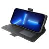 For iPhone 13 Pro Max Wallet Case with Dual Magnetic Clasp Litchi Textured Leather Flip Stand Phone Cover
