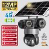 LS VISION V380Pro Triple Lens 4G Solar Camera Outdoor 12MP 10X Zoom Triple Screen PIR Motion Detection Security Surveillance IP66 PTZ Cam