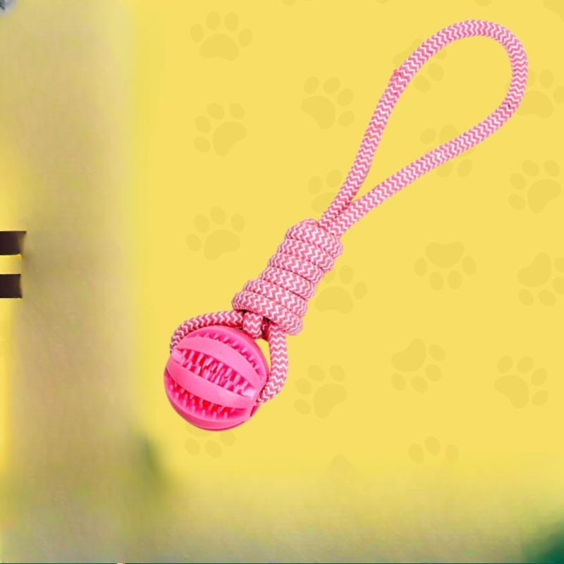 Pet Dog Chewing Rope Knot Silicone Toy Small Dog Tooth Cleaning Rope Knot Training Dog Molar Stick Toy