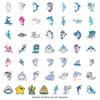 50PCS Cute Marine Life Waterproof Stickers for Water Bottles, Computers, & DIY Stationery