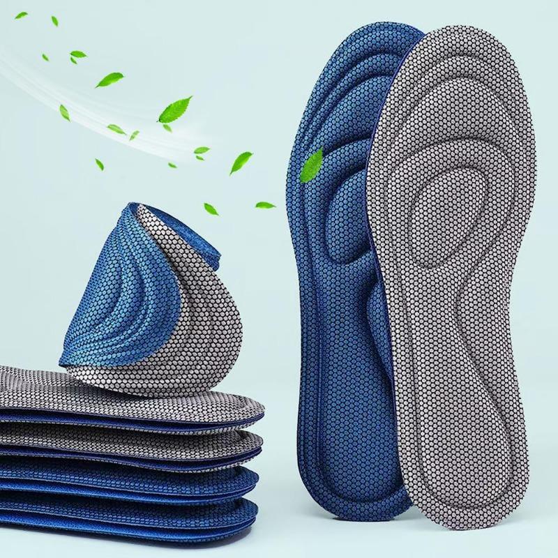 4/2Pcs Memory Foam Orthopedic Insoles for Shoes Antibacterial Deodorization Sweat Absorption Insert Sport Shoes Running Pads