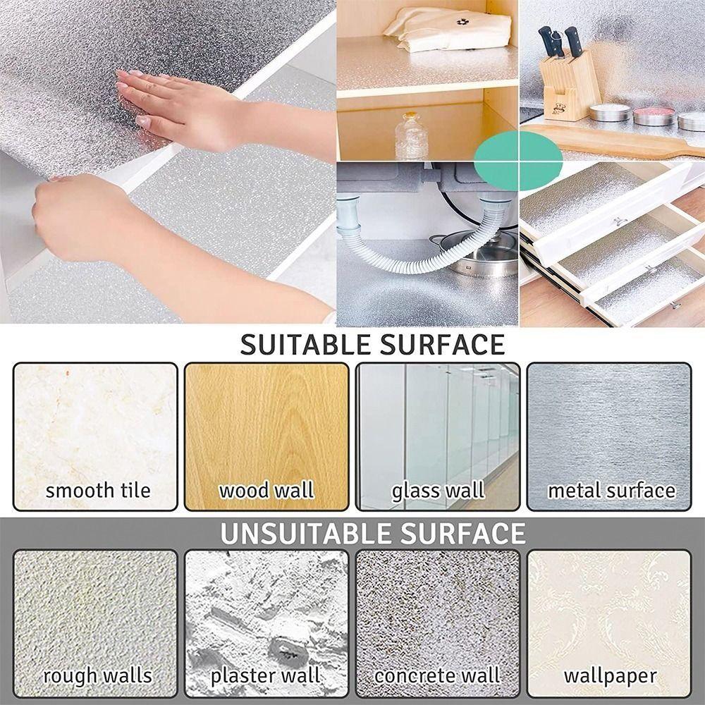 40x300cm Self Adhesive Oil-proof Wallpaper High Temperature Cabinet Contact Paper  Home Kitchen