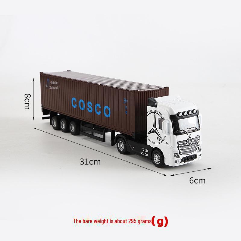 

Грузовик-контейнеровоз из сплава со светом и звуком: Детская игрушечная модель трактора и инженерной машины alloy container truck белый/коричневый