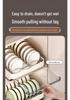 Pull-Out Kitchen Cabinet Dish Rack with Built-in Shelf and Draining Basket