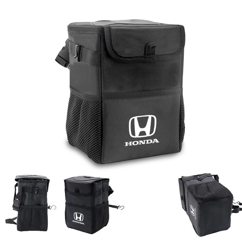 For Honda Accord Civic Mugen Fk8 Type R FIT CRV Jazz HRV City Sticker Car Seatback Organizer Pocket Trash Can Trunk Storage Bag EB1