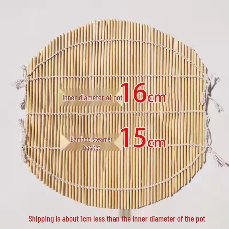 Bamboo Steamer for Buns with Washable, Waterproof Bamboo Mat