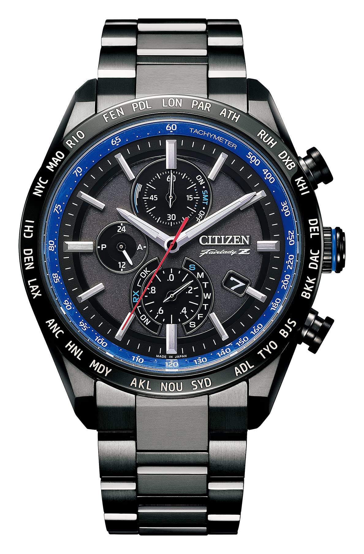 

Watch ATTESA Eco Drive Radio Watch Black Z Collaboration 35th Anniversary Limited Model Citizen Radio Solar Waterproof [CITIZEN] (Blue / / Men s) чорний