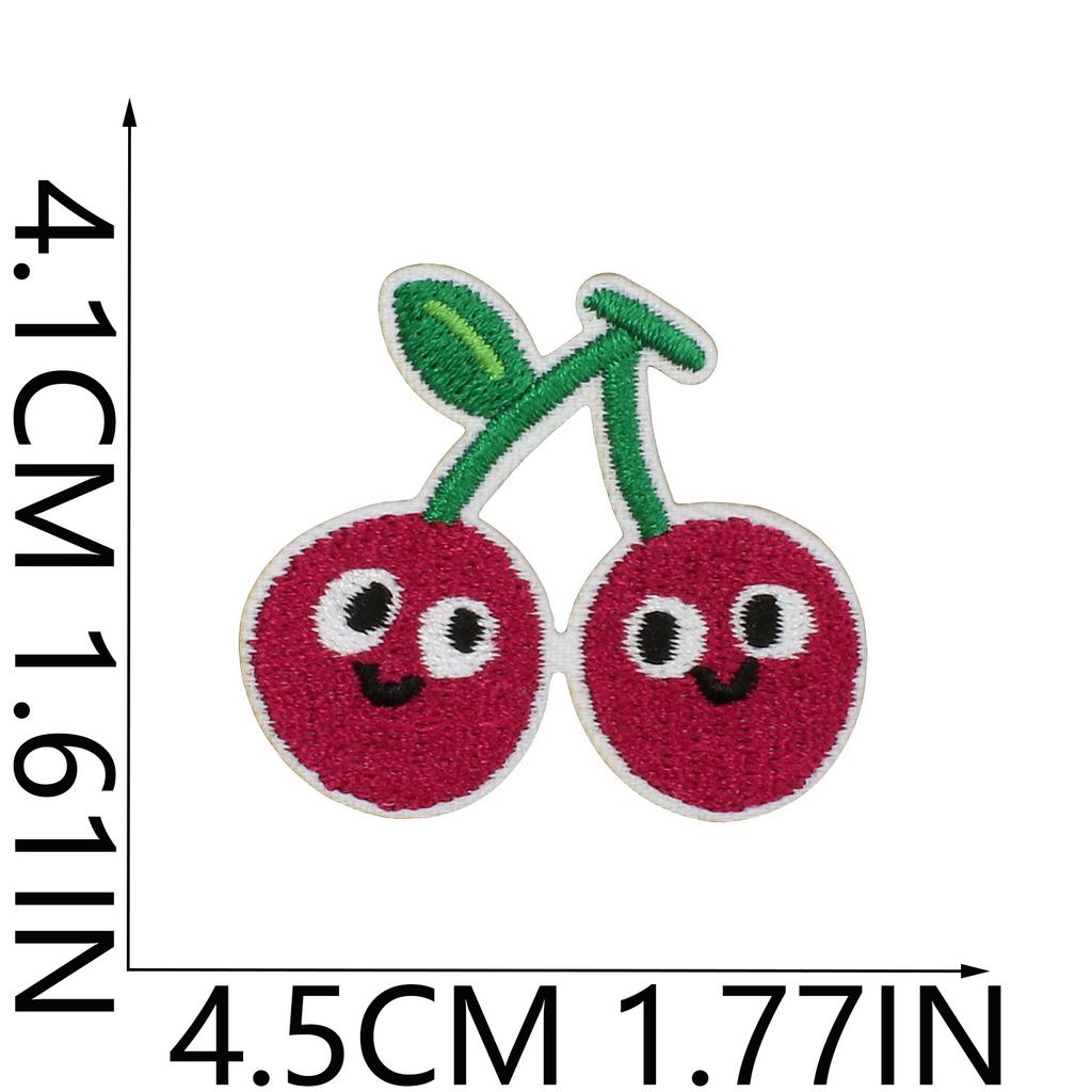 Orange Banana Embroidery Cloth Sticker Rose Patch Sticker Clothes Decoration Cute Cartoon Fruit Cloth Sticker Computer Embroidery Label