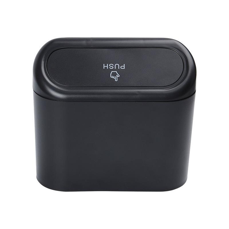 Portable Hanging Car Trash Can and Storage Organizer with Flip-Top Lid