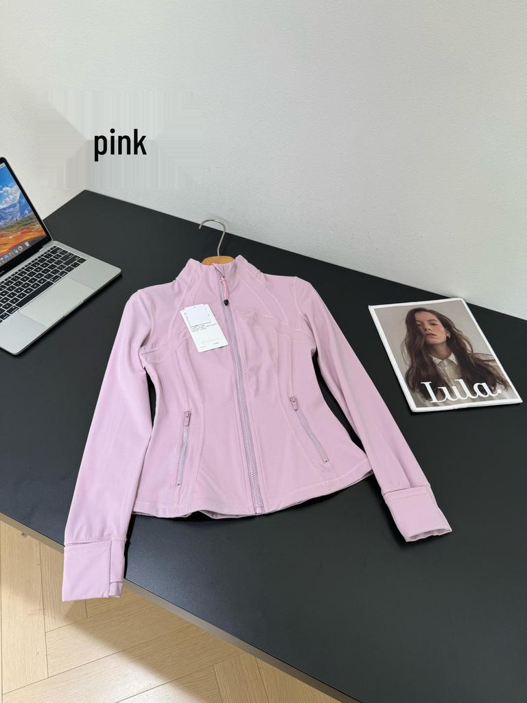 Γυναικείο Μπουφάν Γιόγκα Lulu Nude Feel - Στενή Γραμμή, Όρθιος Γιακάς, Μακρύ Μανίκι, Αθλητική Μπλούζα με Φερμουάρ για Τρέξιμο & Φίτνες.