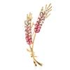 Wuli&baby Beautiful Wheat Designs Brooches Pins Crystal Charming Flowers Plants Casual Party Brooch Fashion Jewelry Gifts