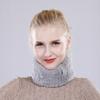 Winter Women Knitted Fluffy Real Rex Rabbit Fur Scarf Natural Soft Rex Rabbit Fur Headband Girls Warm 100% Genuine Fur Scarves