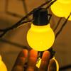 LED G50 Battery-Powered Outdoor String Lights for Camping Awnings - Luminous Large Round Bulbs