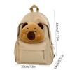 Large Capacity Capybara Backpack Adjustable Shoulder Straps Children Bookbag  Kids
