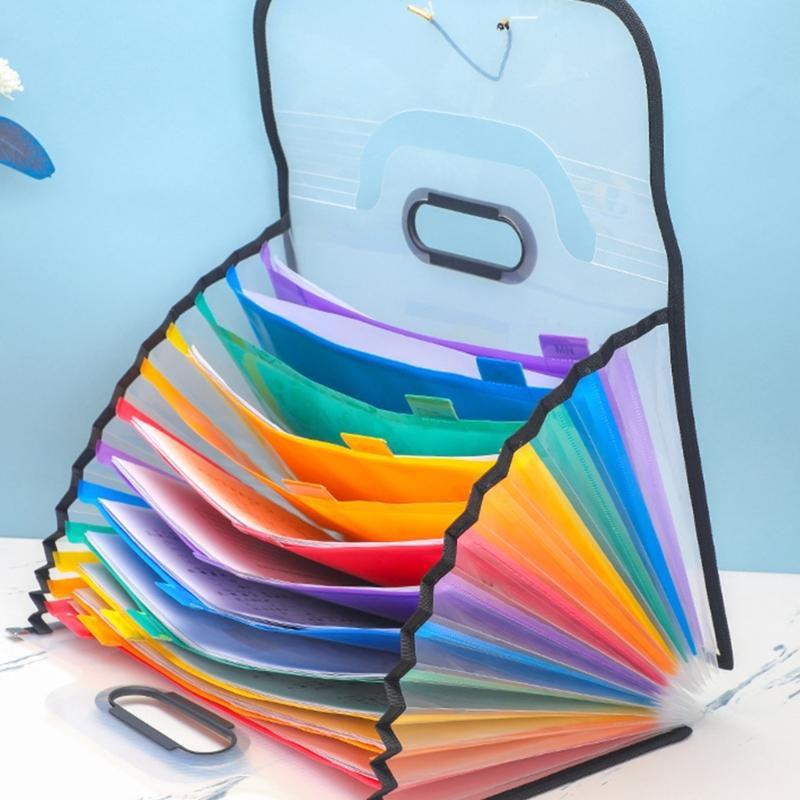 13 Fächer Erweiterungsmappe mit Griff, Wasserdichte Dokumenten-Organizer-Tasche, Fassungsvermögen 1000 Blatt Papier im Letter-Format