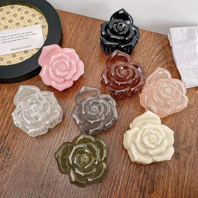 Koreanischer Stil Blume Haarklammer Transparente Acryl-Haarkralle Süße Retro Rose Haarkralle Damen