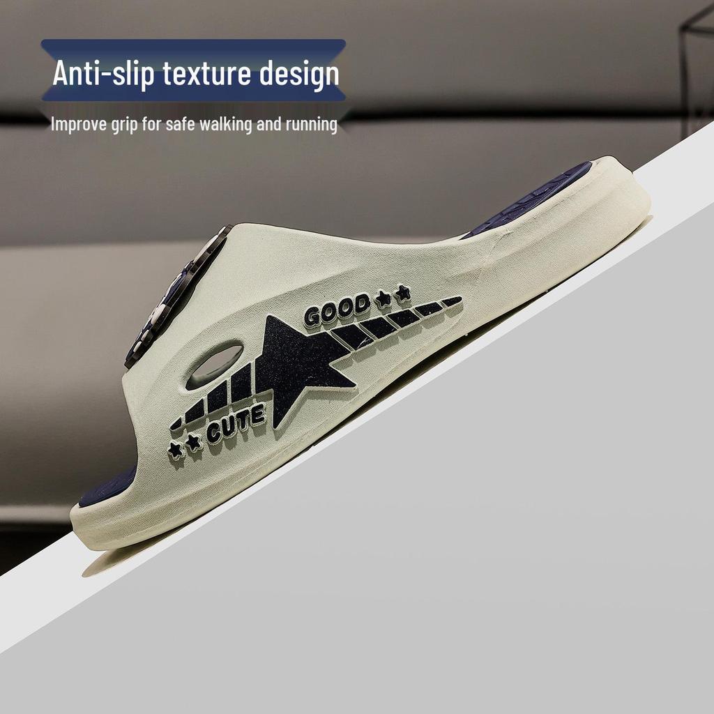 Children's Cartoon Sandals: Comfortable, Non-Slip, Soft Sole—Ideal for Summer Activities and Featuring a Fun 'Walking On Poop' Sensation.