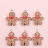5/10/15pcs Gingerbread Pendant Resin Jewelry Gingerbread Doll Snowman Jewelry DIY Necklace Bracelet Earring Decoration