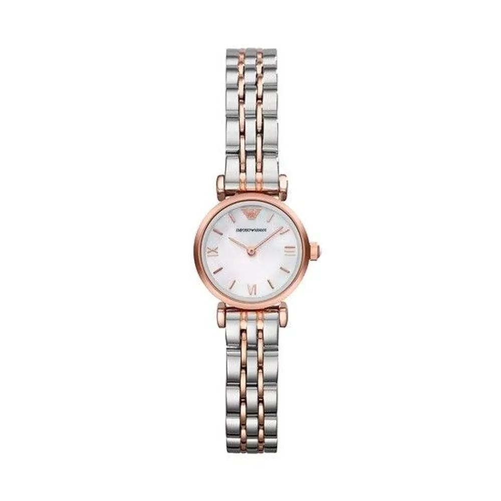 Emporio Armani Mother-of-Pearl Dial Quartz Women's Metal Watch AR1764