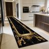 European Light Luxury Golden Pattern Corridor Rug Home Decoration Foldable Antiskid Carpet Easy Clean Lint-free Long Runner Mats