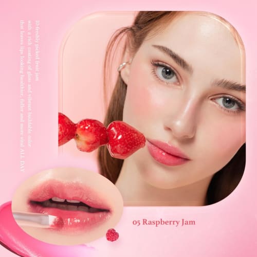 Official" Daisyk Fruity Lip Jam Daisy Clip Jam/Lip Jam/Single Item/Lip Balm/Color Lip Balm (01 Peach Jam)