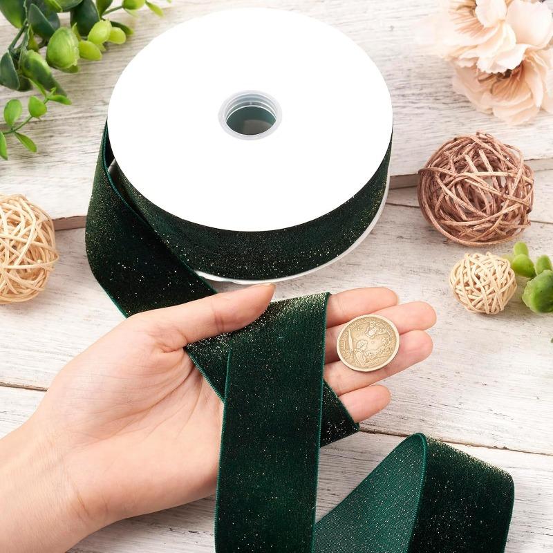6-38mm Red Dark Green Velvet Ribbon Artificial Home Room Decor Christmas Tree Pendant Gift Packaging Bow DIY Party Decoration