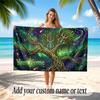Tree of Life Theme Beach Towel Personalized Custom Name & Text Soft Quick Dry Beach Towel for Swimming Travel