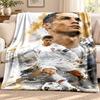 Cristiano Ronaldo Blanket Flannel Blanket Soft Cozy Plush Throw for Sofa Bed Lightweight Home Decoration Outdoor Camping