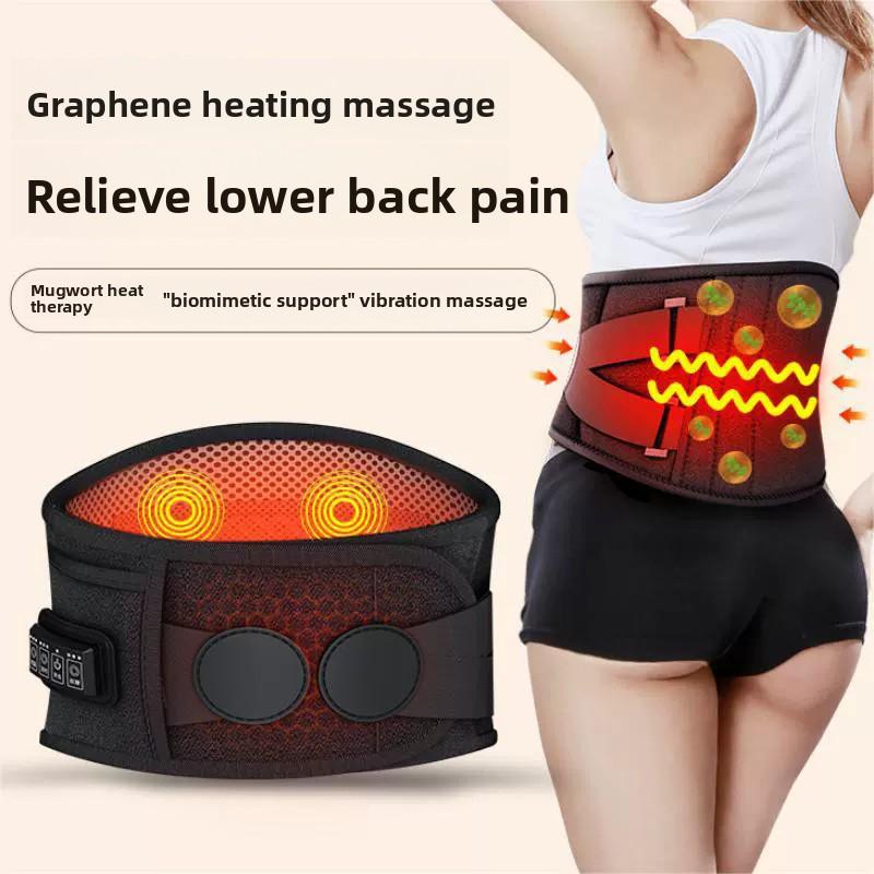 New Electric Heating Waist Massage Instrument Mugwort Hot Compress To Keep Warm Waist Pain Physiotherapy Massage Artifact Belt